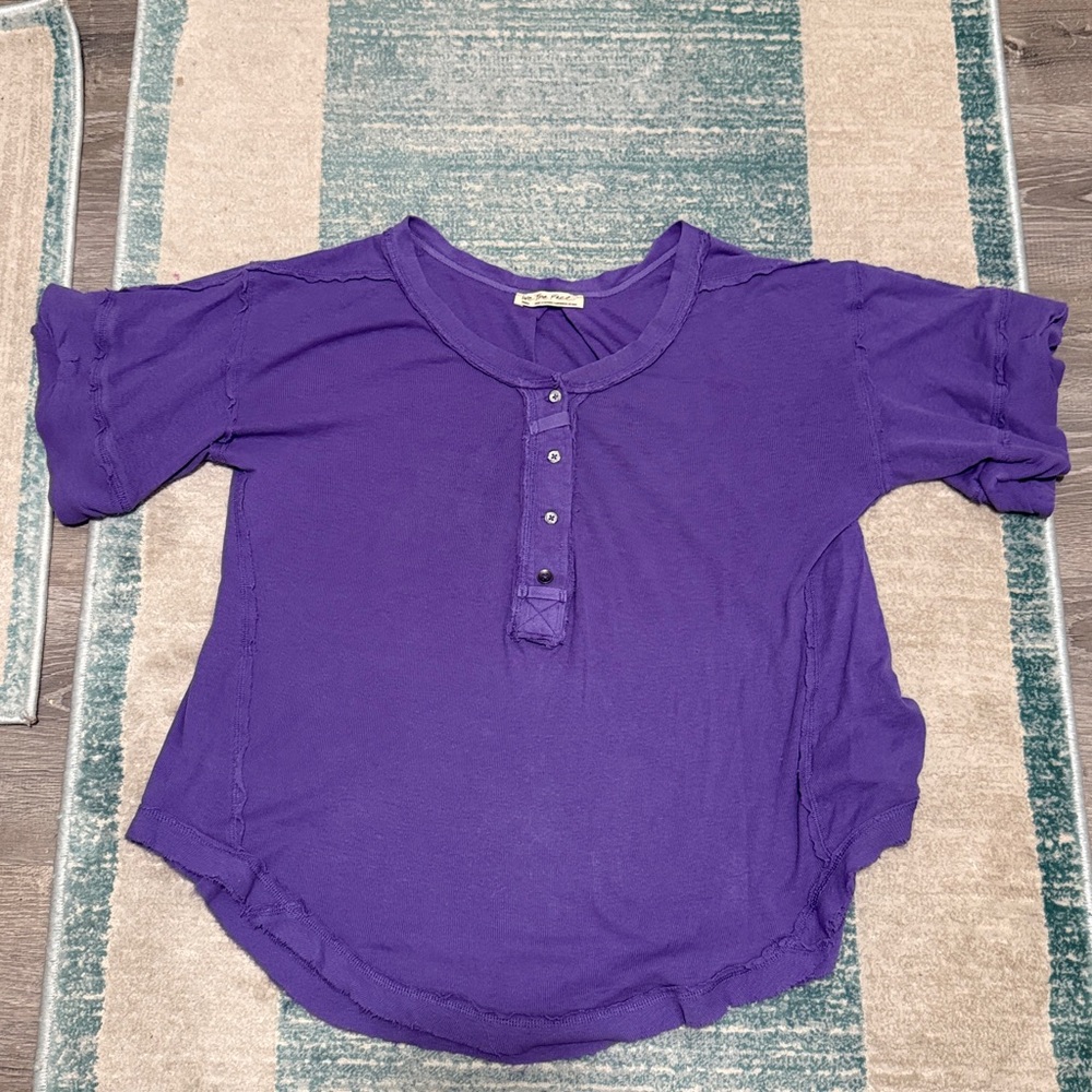 Free People We The People Purple Top Small